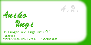 aniko ungi business card